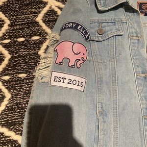 Girls size medium ivory Ella jean jacket. Worn a few times